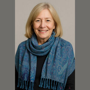 Blue Purple Paisley Scarf with Fringe Tassels